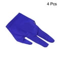 thumbnail image 3 of 3 Fingers Left/Right Hand Pool Gloves Snooker Billiard Pool Cue Glove, Blue 4 Pack, 3 of 5