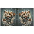 thumbnail image 2 of ALAZA Cute Tiger 3 Ring Binder 1.5 Inch Three Ring Office Binders w/ clipboard & 3 pockets, Hold 200 Sheets, 1 pc, 2 of 7