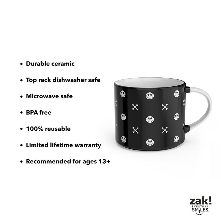 Zak Designs Ceramic Modern Mug Disney Mickey Mouse 15 oz Capacity Coffee  Cup, Set of 2