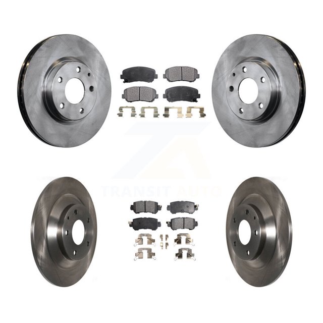 Transit Auto Front Rear Disc Brake Rotors and Ceramic Pads Kit for Car 2013-2015 Mazda CX-5 K8T-101566