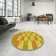 thumbnail image 3 of Ahgly Company Indoor Rectangle Patterned Bright Gold Yellow Area Rugs, 2' x 5', 3 of 6
