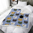 thumbnail image 1 of Cats Double Layer Short Plush Blanket 50"X60", 1 of 4