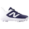 thumbnail image 2 of New Balance Youth 4040V8 Molded Baseball Cleats Navy/White 2.5, 2 of 6
