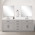 thumbnail image 4 of Abbey 84 in W x 22 in D White Oak Double Bath Vanity and White Quartz Top, 4 of 7