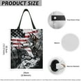 thumbnail image 7 of Yuyamidu Wolf Car Trash Bag for Auto SUV Truck Foldable Hanging Car Trash Can American Flag Car Storage Bags Accessories Reusable Car Garbage Bag for Front Seat, Back Seat, 7 of 7
