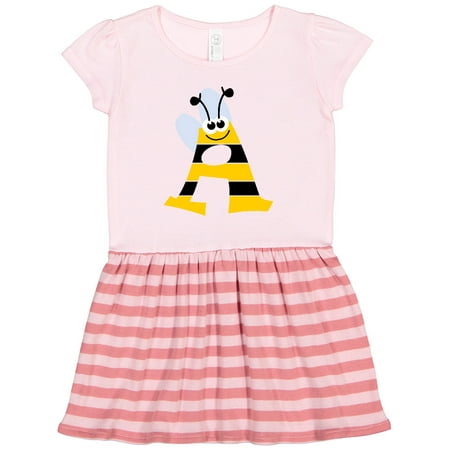

Inktastic Cute Bee Initial a Gift Toddler Girl Dress