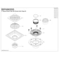 thumbnail image 3 of Kingston BSFK6605SS Watercourse 6-Inch Stainless Steel Square Grid Shower Drain with Flange in Brushed Stainless Steel, 3 of 5