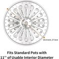 thumbnail image 2 of KAIYANG piezas de rejilla para enlatar a vapor para enlatar, rejilla para enlatar a presión de 11 pulgadas, accesorios para ollas, baño de agua de acero inoxidable, bandeja para cocinar alimentos al v, 2 of 5