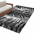 thumbnail image 2 of Area Rug for Living Room, Leopard Stripes Non-Slip Indoor Large Carpet for Bedroom/Dining Room, Vintage Black White Animals Texture Washable Low-Profile Rectangle Floor Mat Runner Rugs - 2.7 x 5 Ft, 2 of 7