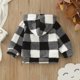 thumbnail image 3 of Gibobby Sudadera con capucha de algodónNiños pequeños Niñas Invierno Manga larga Tops Cremallera Sudadera con capucha Ropa Impresión a cuadros(Negro, 12-18 Meses), 3 of 5