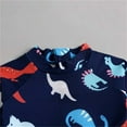 thumbnail image 5 of ATOGUTA Boys Swimsuit Long Sleeve Rash Guard One Piece Swimsuits with UV Protection Sunsuit Size 0-4T, Navy, 5 of 6