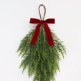 thumbnail image 5 of 1PCS Christmas Teardrop Swag,Christmas Wreath for Front Door Decor,Christmas Artificial Swags Cedar Teardrop Wreath for Indoor Outdoor Farmhouse Home Wall Window Festival Wedding Decor,18.11 inch, 5 of 5