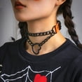thumbnail image 3 of Hyasfey Necklace Chain Personality Twisted Chain Double Layer Faux Leather Sexy Gothic Punk Love Heart Pendant Collar Jewelry Accessory, 3 of 8