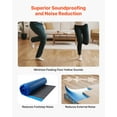 thumbnail image 4 of VEVOR Floor Underlayment 400 sq. ft, 3mm Laminate Flooring Padding with Attached Vapor Barrier, Heavy Duty Fiber+PE Film, Soundproofing & Noise Reduction for Vinyl & Wood(2 Rolls x 200 sq. ft), 4 of 9