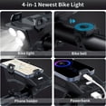thumbnail image 2 of PENGX 4000mAh Super Bright USB Rechargeable Bike Light Set - Phone Holder & Tail Light - Perfect For Cycling!, 2 of 6