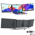 thumbnail image 1 of TUTT 12” Portable Monitor Triple Screen Extender Built-in Stand and Speakers | All Devices Compatible with Converter Cable (H5 Included) S2 Mini, 1 of 11