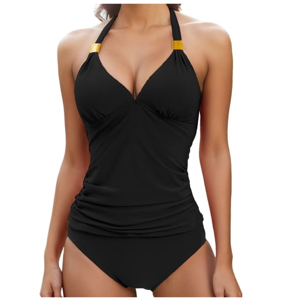 MKLEKYY Trajes De Baño Mujer 2 Piezas 2023 Women Bikini Set Leaf Printed Sleeveless Two Piece Beach Wear Hot Sexy Swimwears Tankinis Set