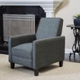 thumbnail image 4 of GDF Studio Theresa Fabric Upholstered Pushback Recliner, Gray and Matte Black, 4 of 5