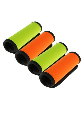 5 Pcs Neoprene Large Luggage Handle Wrap Handle Grip Luggage Tags Identifier Hollow Design for Push-button, Bright Luggage Markers for Airport