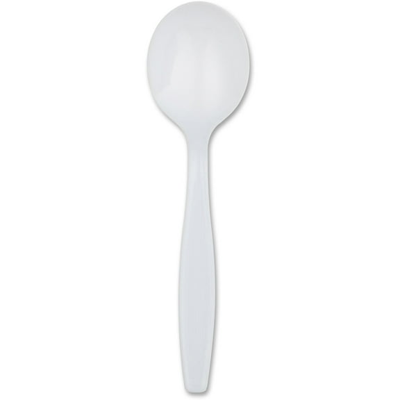 "Plastic Cutlery, Heavyweight Soup Spoons, White, 100/box | Bundle of 5 Boxes"