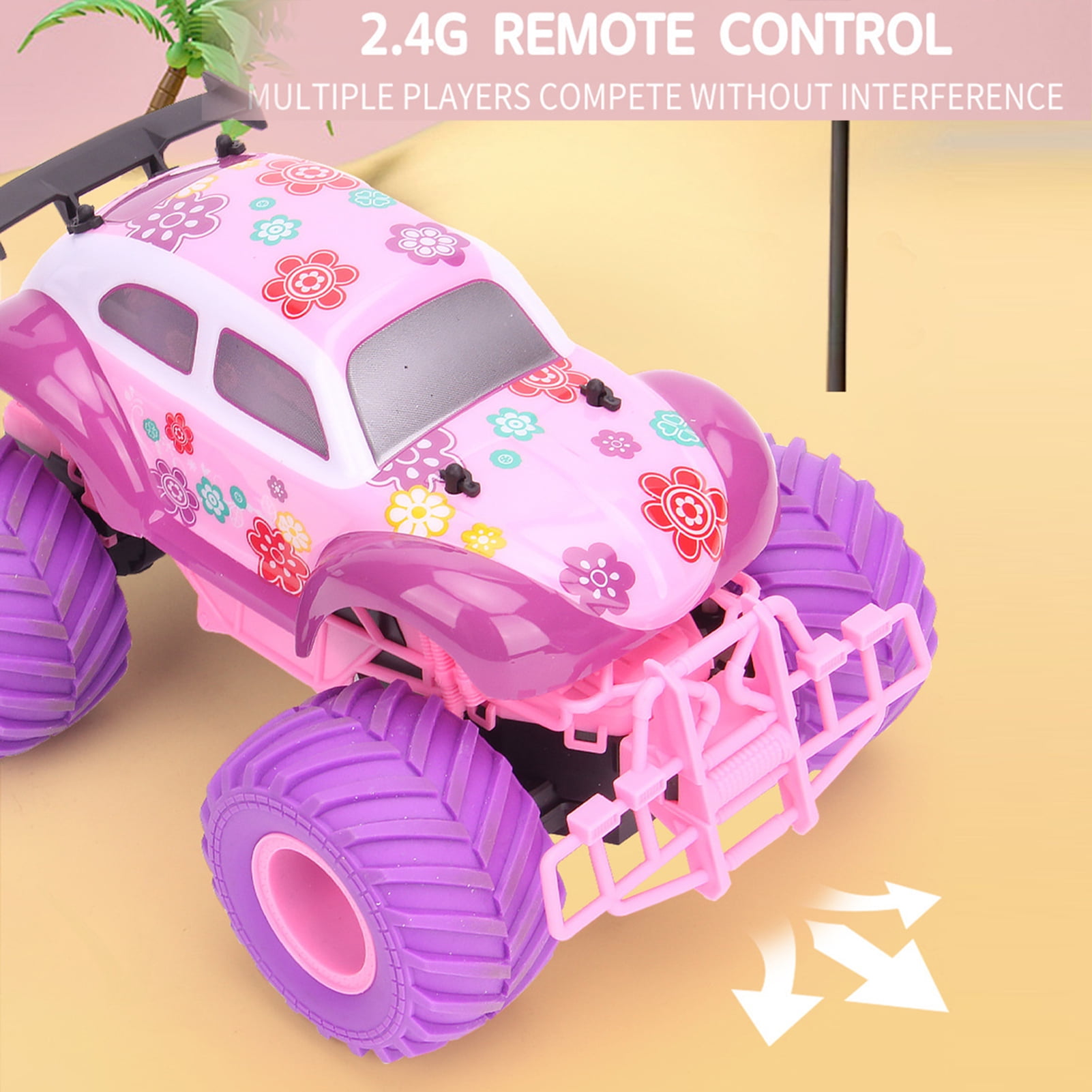 Happydeer RC Trucks Remote Controlled Toy, Remote Control Car Rubber Tires 2.4GHz Electric RC Crawler All Terrain Vehicle Off Road Truck Toddlers Boys Girls Remote Control Auto (Type B)