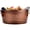Copper, variant on Copper Galvanized Metal Pet Storage Basket 25-Quart for Blankets, Leashes and Dog Toys
