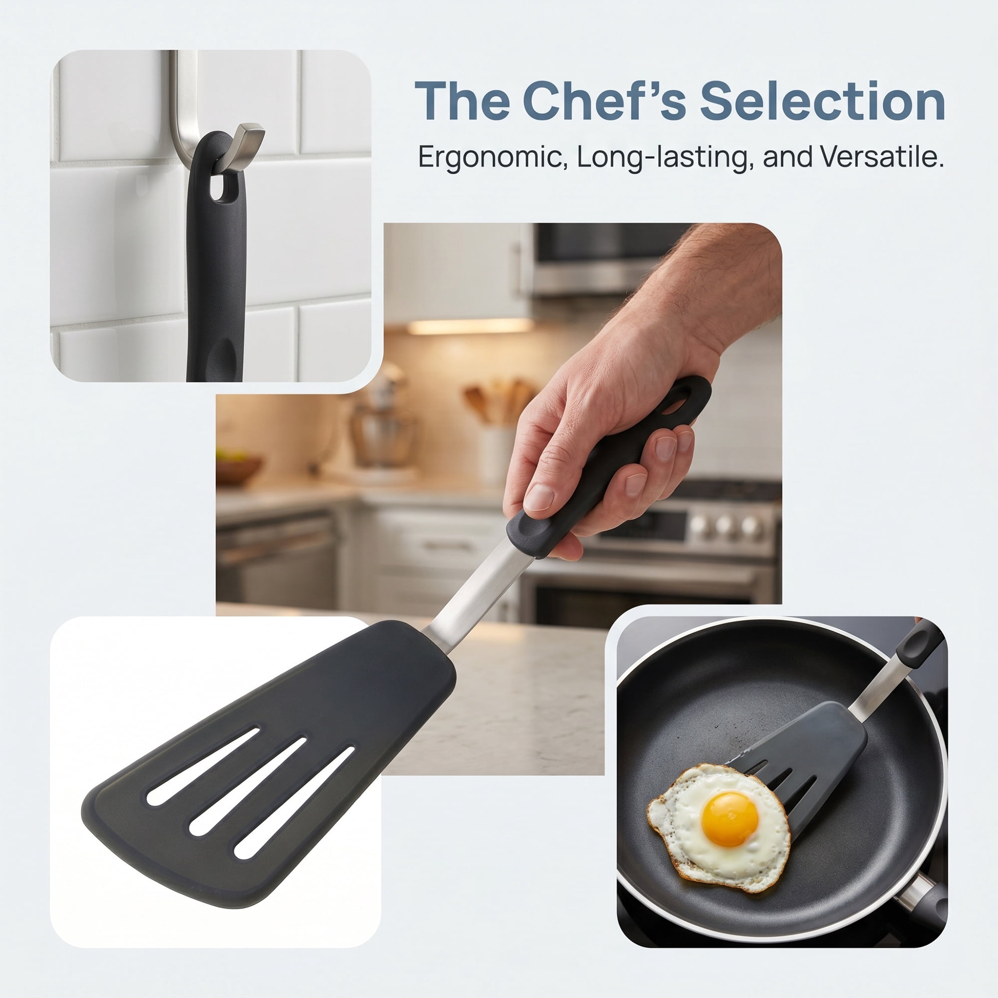 Unique Bargains Kitchen Utensils Set with Heat-Resistant Spatula Tools Black 13.8x3.9 inch
