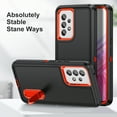 thumbnail image 2 of TECH CIRCLE for Samsung Galaxy A53 5G Case, Anti-Drop Hybrid Heavy Duty Protective Phone Cover Shockproof Rugged Military Bumper Tough Kickstand Cover for Samsung Galaxy A53 5G 6.5" 2022,Black+Orange, 2 of 8