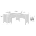 thumbnail image 3 of Sauder Dakota Pass L-Desk, White Plank, 427566, 3 of 9