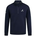 thumbnail image 2 of Men's Levelwear Navy Atlanta Braves Cushion Insignia 2.0 Quarter-Zip Pullover, 2 of 3