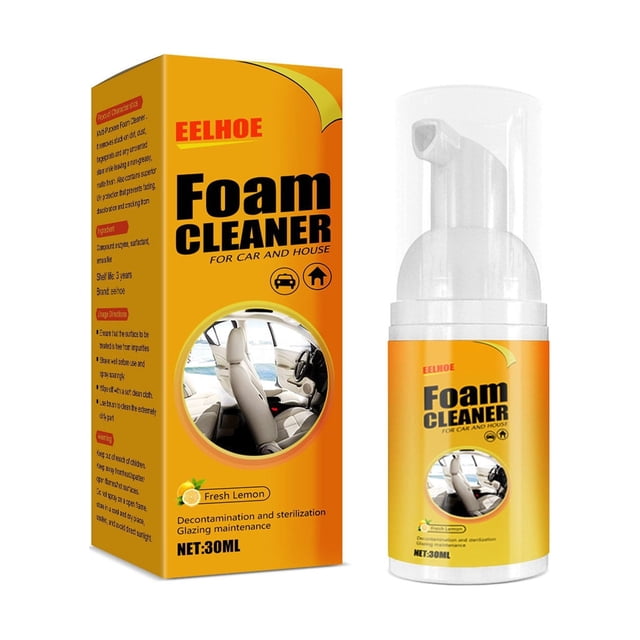 Limpiador de espuma multiusos para coche, limpiador de espuma multiusos para asientos de coche, limpiador de espuma para interior de coche, quitamanchas para asientos de coche (1 oz)