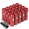 thumbnail image 1 of J2 Engineering LN-T7-003-125-RD J2 Engineering 7075 -T6 Forged Aluminum M12 x 1.25 20Pcs 60mm Height Open -End Lug Nut Set w / Socket Adapter Red, 1 of 6
