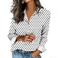 thumbnail image 2 of Veste en Jean Imprimée pour Femmes, Cardigan Décontracté à Manches Longues et Coupe Ample avec Boutons devant et Col à Revers, 2 of 5