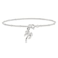 thumbnail image 4 of Sterling Silver Anklet 10 inch mm 10inch Solid Polished Palm Tree, 4 of 6