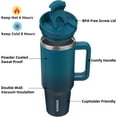 thumbnail image 2 of xianyou-40 oz Tumbler with Handle Insulated Tumblers with Lid and Straw Stainless Steel Thermal Cup,Indigo Black, 2 of 4