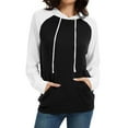 thumbnail image 2 of Classic Hoodies for Women Lightweight Long Sleeve Sweatshirt 2025 Fashion Colorblock Pullover Sweatshirts Workout Drawstring Hooded Shirts Fall Loose Fit Tunic Tops Outfits with Pockets, 2 of 8
