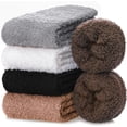 thumbnail image 6 of Womens Fuzzy Socks Super Soft Fluffy Winter Warm Cozy Home Sleeping Socks 5 Pairs, 6 of 6