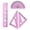 Pink, variant on Solivara 4 Piece Flexible Ruler Set Geometry Math Kit Bendable For Students School Stationery,Light Blue,8.27 in