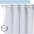thumbnail image 2 of NICETOWN Thermal Insulted Bedroom Curtains, Star Cut Layered Blackout Window Treatment Curtains with Sheer (Greyish White, 52W by 95L, 1 Pair), 2 of 7