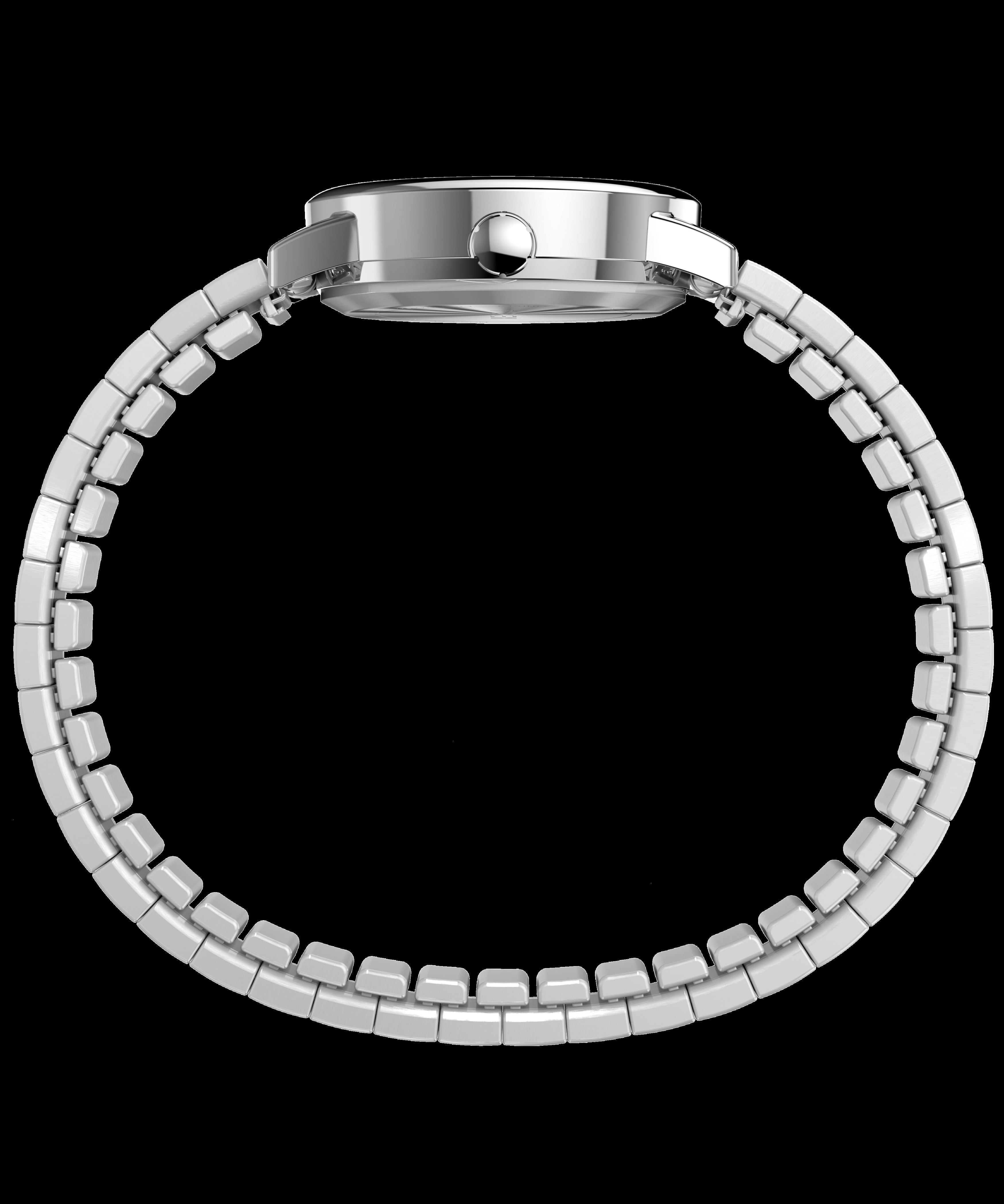 Timex Women's Easy Reader 25mm Watch - Silver-Tone Expansion Band White Dial Silver-Tone Case