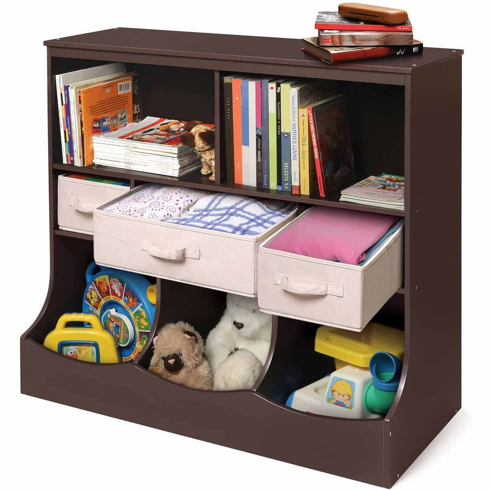 badger basket combo bin storage unit with three baskets gray