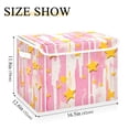 thumbnail image 5 of Yayeee Collapsible Cube Storage Bin with Lid Fabric Closet Decorative Basket with Handles, Flat Yellow Stars, 5 of 7
