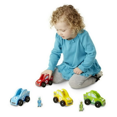 Melissa & Doug Race Car Wooden Vehicle Set