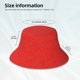 thumbnail image 3 of Fotbe Red Glitter Sombrero Tipo Pescador con Estampado – Sombrero de Sol de Algodón de Moda para Playa, Golf, Pesca, 3 of 6