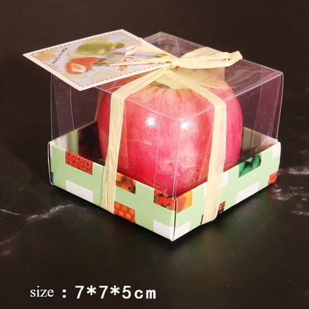 Christmas gift simulation red apple candle. Birthday party and New Year s Day gift. Peace fruit candle for all celebrations.