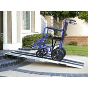 AllCure 6' (72" X 31") Extra Wide Non-Skid Aluminum Wheelchair Ramp, Lightweight Folding Portable Loading Traction Ramp