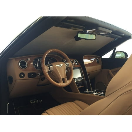 Bentley Continental Coupe The Original Windshield Sun Shade, Custom-Fit for Bentley Continental Coupe 2004-2016, Silver Series ()
