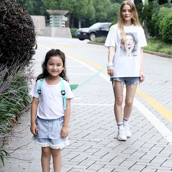 LOLIPPYY Kids Safety Walking Backpack with Adjustable Nylon Straps and Detachable Leash, Green Cartoon Owl Design, 1 Set