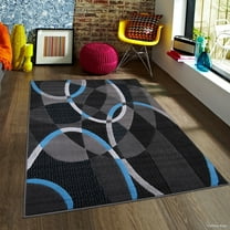 Allstar Rugs Allstar Exclusive Transitional Linear Design Rug Blue 7' 9"x9' 8" 8' x 10' Modern & Contemporary