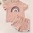 thumbnail image 4 of Summer Sets Two Piece Outfits Short Sleeve T-Shirt Tops + Shorts Girls 2-3Years Clothes, 4 of 9